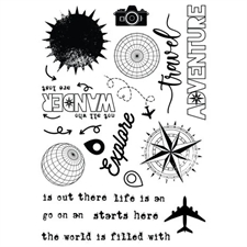 Sizzix Thinlits Die & Stamp Set By 49 & Market - Wanderlust Explorer